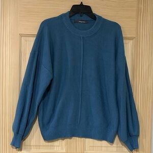 Blue Crew Neck Sweater